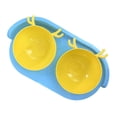 thumbnail image 2 of Platos de alimentación desmontables jinwen para gatos y perros Azul y amarillo, 2 of 8