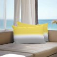 thumbnail image 3 of Lumbar Pillow Covers 20x12 Inch Set of 2, Yellow White Grey Ombre Waterproof Outdoor Pillow Covers, Modern Abstract Aesthetics Decorative Cushion Pillowcases for Couch, Sofa, Bed, Garden, Patio, 3 of 9
