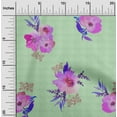 thumbnail image 1 of oneOone Silk Tabby Fabric Chevron|Watercolor Leaves & Peony Floral_Printed Craft Fabric BTY 42 Inch Wide, 1 of 4