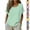 Green, variant on Womens Summer Tops Casual Loose Fit Gingham Short Sleeve Crew Neck Pullover Top