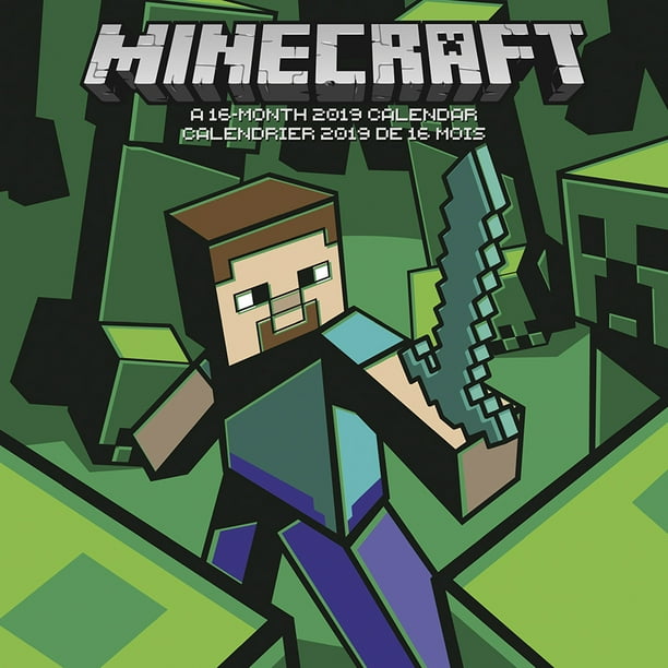Calendrier Minecraft 2023 2019 Minecraft (Bilingual Spa) Wall Calendar - Walmart.com