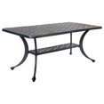 thumbnail image 1 of Benjara 42 Inch Large Outdoor Patio Metal Coffee Table, Bronze, 1 of 4