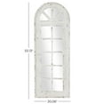 thumbnail image 4 of DecMode 20" x 53" White Window Pane Inspired Wall Mirror with Arched Top and Distressing, 4 of 13