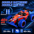 thumbnail image 2 of JoyStone Remote Control Car for Kids, RC Truck 2.4GHz Off-Road Monster Truck with LED Lights, 2 Batteries, RC Toy Car for Boys Girls, 2 of 11