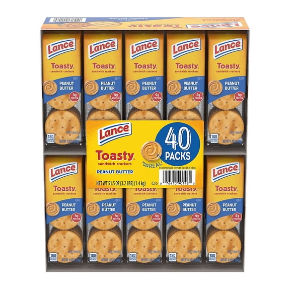 Lance Sandwich Crackers Toasty Peanut Butter, 40 ct
