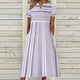 thumbnail image 2 of Vestido largo con bolsillo estampado a rayas y cuello en V de manga corta informal para mujer Fridja  hj4791, 2 of 8
