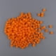 thumbnail image 2 of 100 cuentas sueltas con forma de gelatina para bisutería y costura. naranja, 2 of 9