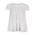 thumbnail image 4 of Camisetas de cuello redondo para mujer Camisetas estampadas Camiseta de manga corta Blusa Dobladillo irregular Tops Fridja bn3306, 4 of 9