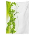 thumbnail image 3 of Ambesonne Green Tablecloth Rectangular Table Cover, Blooming Fantasy Flora, 52"x70", Apple Green White, 3 of 4