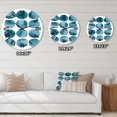 thumbnail image 4 of Designart 'Aquamarine Circles Blue Geometric Elements' Modern Wall Clock, 4 of 5