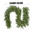 thumbnail image 3 of 6.6ft Christmas Garland 2025, Handmade Artificial Cedar Pine Garland 148 Tips, Thick Green Fireplace Mantel Staircase Railing Decorations for Indoor Outdoor Holiday Winter Decor Green B, 3 of 8