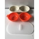 thumbnail image 3 of Hervidor de huevos escurridos de naranja, Hervidor de huevos para microondas, Propiedades antiadherentes, Huevera para microondas, Hervidor de huevos de doble taza, 3 of 5