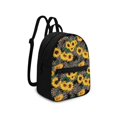 thumbnail image 2 of HELLHERO Sunflower Leopard Theme Mini Backpack for Travel Shopping, Lightweight Mini Polyester Backpacks Polyester Zipper Closure Small Backpack, 2 of 8