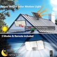 thumbnail image 3 of Solar Lights Outdoor, 2 Pack 5500LM Motion Sensor Solar Flood Lights Security Lights, Waterproof Outdoor Lights Solar Powered, 270° Wide Angle Flood Wall Lights for Yard,Patio,Garden,Garage, 3 of 8