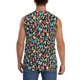 thumbnail image 4 of Fotbe Alphabet Men's Camiseta sin Mangas Estampada para Hombres, Playera Casual para Gimnasio, Entrenamiento, Playa-Small, 4 of 7