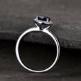 thumbnail image 3 of HeartsAndYou 1ct Natural Blue Sapphire Halo Solitaire Engagement Ring 14k SOLID White Gold, 3 of 9