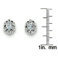 thumbnail image 2 of Primal Silver Sterling Silver Rhodium-plated Aquamarine and Diamond Earrings, 2 of 4