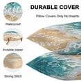 thumbnail image 6 of Outdoor Waterproof Pillow Covers Pack of 2, Summer Life Is Better At The Blue Beach Beach Ocean Decorative Throw Pillowcases Cushion Covers for Garden Patio Tent Sofa Couch, 16x16 inch, 6 of 8