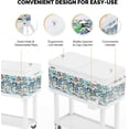 thumbnail image 4 of CGTER Rolling Ice Chest, Portable Patio Party Bar Drink Cooler Cart, with Shelf, Beverage Pool with Bottle Opener, 4 of 7