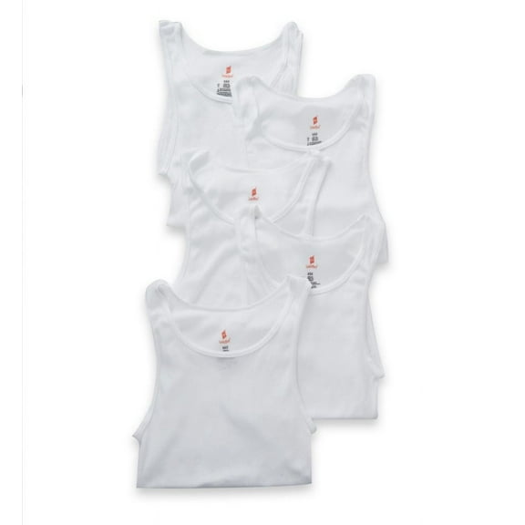 Men's Hanes UBT3W5 Ultimate Comfortblend A-Shirts - 5 Pack (White M)