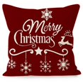 thumbnail image 1 of Panxico Housses de Coussin de Noël, Ornements de Noël Rouges, Housses de Coussin Joyeux Noël 18 X 18 Pouces 4 Styles au Choix Décorations de Noël en Solde, Housses de Coussin, Liquidation, 1 of 1