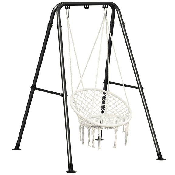 G TALECO GEAR Hammock Chair Stand, Outdoor Swing Frame, Indoor Swing Chair Not Included, Heavy-Duty Steel 350lbs, Black