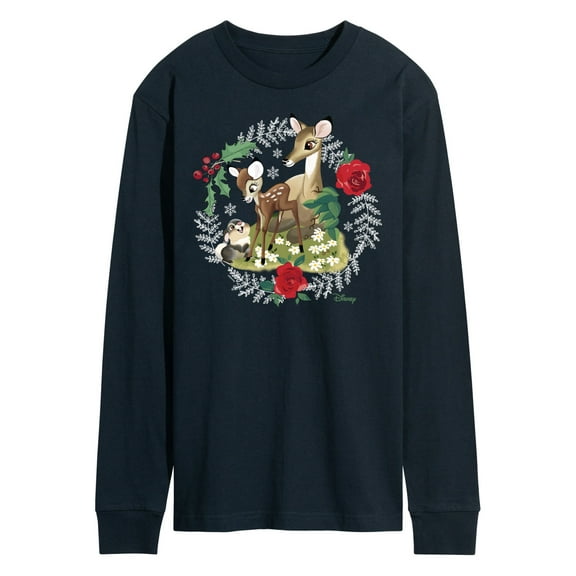 Disney Bambi - Christmas - Family In The Forest - Men's Long Sleeve T-Shirt