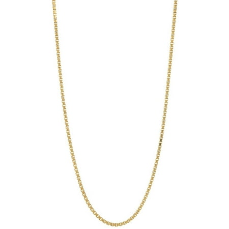 Pori Jewelers 18kt Gold-Plated Sterling Silver 2mm Box Chain Men's Necklace, 22