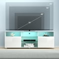 thumbnail image 5 of ChVans LED TV Stand for 65 inch TV, High Glass Modern Entertainment Center with LED Lights and Glossy Cabinets, 5 of 10