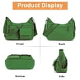 thumbnail image 2 of BadPiggies Nylon Shoulder Bag for Women Waterproof Crossbody Purse Casual Handbag with Adjustable Strap - Green, 2 of 9