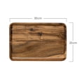 thumbnail image 2 of Rustic Walnut Wood Serving Tray, Rectangle Platter Tea Tray Coffee Table Tray, Kitchen Tableware Decor Decorative Wood Dessert Cup Tray, Wood Vanity Tray for Jewelry, 2 of 7