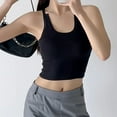 thumbnail image 6 of Giftesty Tank Tops for Women Solid Color Matching Slim Bottom Suspender with Round Neck, 6 of 6