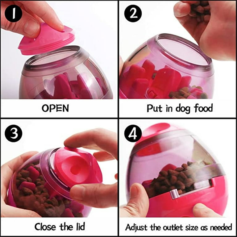 Dog Treat Ball Dispenser - Slow Feeder Dog Food Toy Games, Interactive Puppy Training Treat Dispensing Toys, Mentally Stimulating Dog Toys Ball, Busy