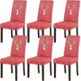 thumbnail image 1 of SM (Set of 6) Stretch Dining Chair Covers - Elastic, Removable, Washable Chair Protectors, 1 of 5