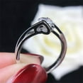 thumbnail image 4 of Women Pretty 925 Silver Ring Gifts Cubic Zircon Engagement Party Jewelry Sz 6-10, 4 of 6