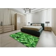 thumbnail image 5 of Ahgly Company Machine Washable Indoor Square Transitional Green Area Rugs, 7' Square, 5 of 7