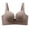 Coffee, variant on Women's 3D Embossed Rose Wireless Support Bra Wide Adjustable Straps Full Coverage Comfort Lingerie