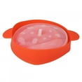 thumbnail image 1 of Cubo de palomitas de maíz para microondas de silicona roja con tapa y asa, recipiente plegable y seguro., 1 of 7