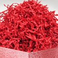 thumbnail image 1 of DOTUHAO Crinkle Cut Paper Shred Red Color Crinkle Paper 2 Ounce Gift Basket Filler Gift Box Filler Paper Shreds Raffia Grass great for Gift Wrapping Basket Filling (Red 2 oz), 1 of 5
