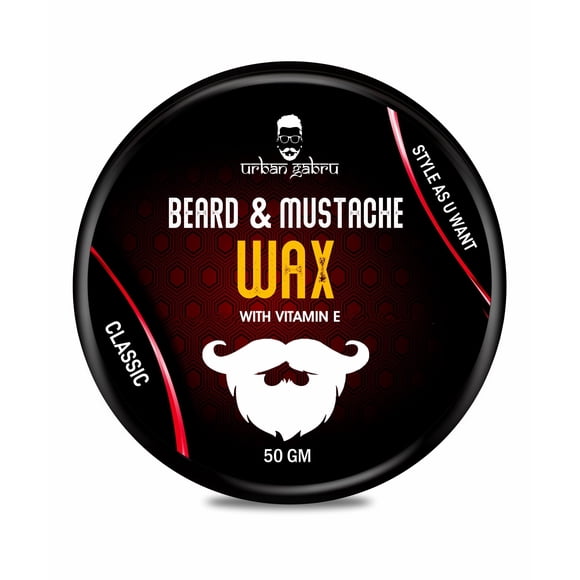 urbangabru Beard Mustache Wax for Men Strong Hold Mooch Styling Wax Balm Cream to Shape and Nourish Your Beard 17 fl oz