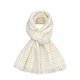 thumbnail image 4 of Bufanda de invierno cálida para mujer, tipo chal grande, ideal para clima frío. Bufanda larga de punto grueso a cuadros blancos y beige. Suave y ligera, unisex., 4 of 4
