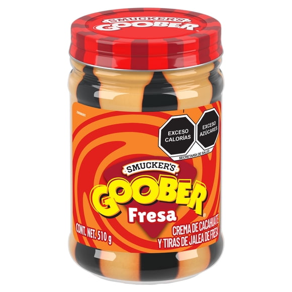 Crema de cacahuate Smucker's Goober y tiras de jalea de fresa 510g
