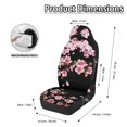 thumbnail image 6 of Uourmeti Polyester Front Car Seat Covers for Auto, Washable Stretchy Driver Seats Protector Cushion, Pink Cherry Blossom Print, 6 of 12