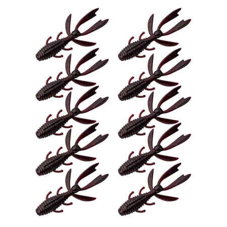 YIFAEUX 10Pcs Shrimp Soft Bait Fishing Lure Realistic Looking Vibrant Color Streamlined Shape Artificial Shrimp Lure Bait Fishing Gear10[cs