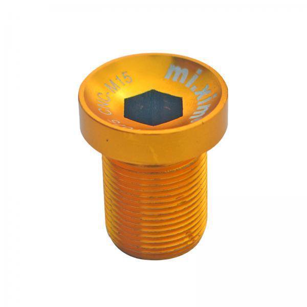 Perno de brazo de manivela de bicicleta,Perno de brazo de manivela de bicicleta Reemplazo de fijación hueca,Perno de biela de bicicleta M15 Aleación de aluminio para exteriores,Tornillo de