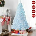 thumbnail image 2 of Christmas Exchange Gifts Christmas Tree Decorations Christmas Tree Christmas Gifts for Family Pre-lit Christmas Tree White Christmas Tree with Lights 4/5/6/7FT Bushy Xmas Party Home Outdoor Indoor, 2 of 10