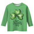 thumbnail image 4 of 2t Girls Long Sleeve Shirt Big Girls Clothes Size 16 Kids St. Paddy's Day Printed 3/4 Quarter Sleeve T Shirt Tops Peplum Casual, 4 of 4