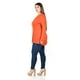 thumbnail image 2 of Blusa con encaje y escotre cruzado Roman Fashion /Tallas Extras, 227 (Ladrillo) naranja 42, 2 of 6