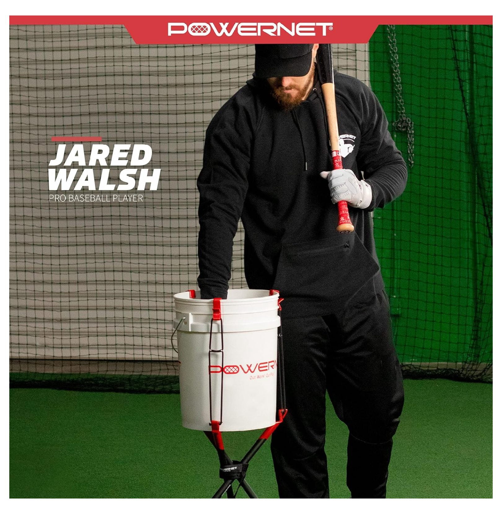 Baseball Softball Portable Caddy, Holds Bucket of Baseballs, Softballs, Tennis , Use During Batting Practice Training and Drills
