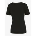thumbnail image 4 of Women's Casual Short Sleeve Scoop Neck Summer Tops Ribbed Knit Slim Fit Tee Shirts, 4 of 5